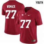 NCAA Youth Alabama Crimson Tide #77 Matt Womack Stitched College Nike Authentic Crimson Football Jersey UK17I51ML